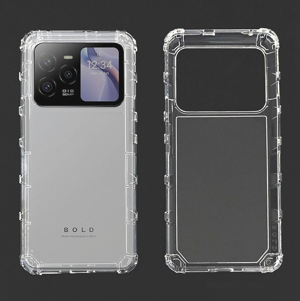 BLU Bold N4 5G 6.78” OEM Phone Case Protective cover + screen Protector CLEAR