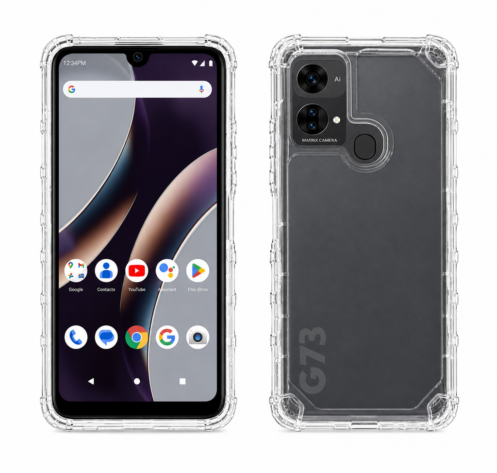 BLU Clear Rugged Phone Case, cover for BLU G73 G0771ww Smartphone